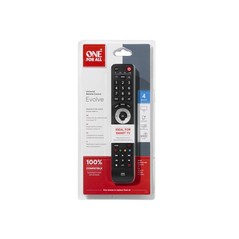 One for All Evolve 4 Universal Remote Control - Black | Ultimate Convenience & Compatibility (SKU: 8716184065477)